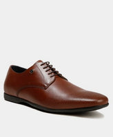 Louis Philippe Men Brown Leather Derby Shoes